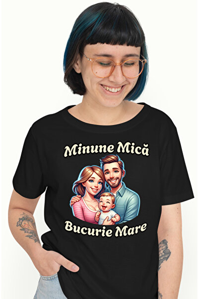 StoryGift Romania Tricou Femei Minunea noastra mica, bucuria noastra mare, fa...