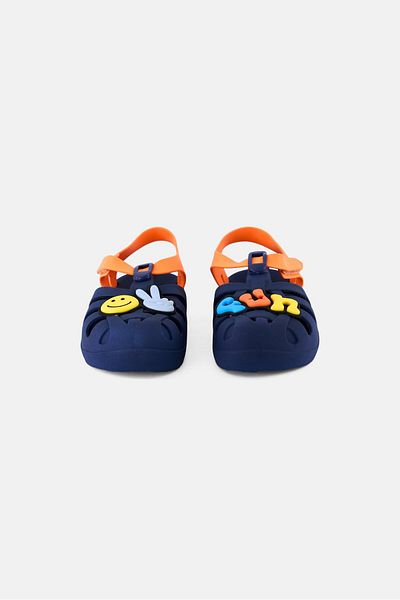 Ipanema Kids Girl Velcro Closure Sandal, Navy