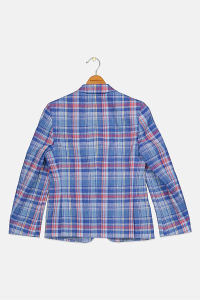 Ralph Lauren Kids Boy Plaid Blazer, Blue Combo