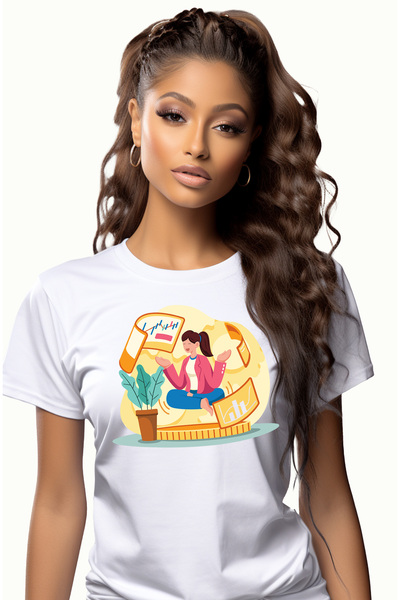 StoryGift Romania Tricou Femei Cu Investitii, Planta, Meditatie, Moneda, Mult...