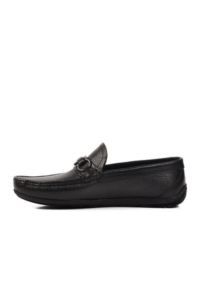 AYAKMOD 505453 m Black Genuine Leather Men's Casual Shoes