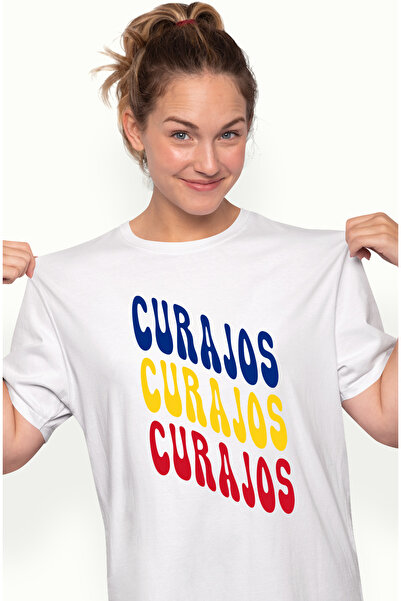 StoryGift Romania Tricou Femei Cuvantul Curajos, in Culorile Steagului Romani...