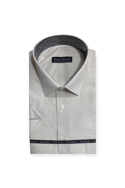 Sadık Collection Two Hands Men's Classic Large Size Short Sleeve Pocket Shirt 1251