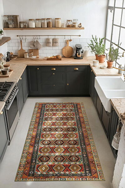 Cool Halı Private Otantik Mutfak Halısı Yolluk Leke Tutmaz Tezgah Önü Mutfak ...
