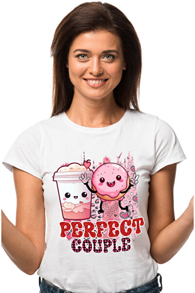 StoryGift Romania Tricou Femei cu o gogoasa si un pahar cu smoothie cu mesaju...