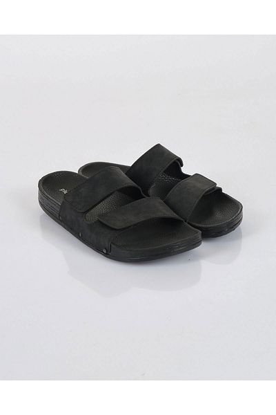 Pierre Cardin Summer Comfortable Sole Men's Nubuck Slippers Black