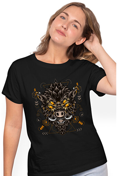 StoryGift Romania Tricou Femei Cu Porc Mistret, Monstru, Ochi, Geometric, Cer...