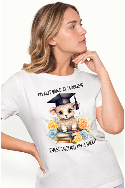 StoryGift Romania Tricou Femei cu o oita care poarta o palarie de absolvire, ...