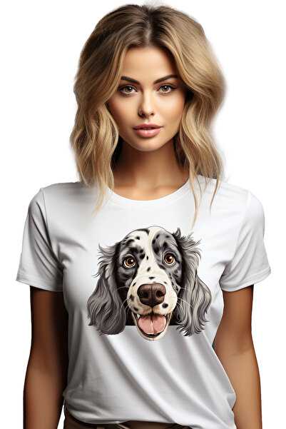 StoryGift Romania Tricou Femei cu un caine vesel care abia asteapta sa se joa...