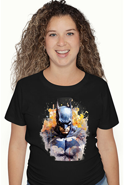 StoryGift Romania Tricou Femei Cu Portret, Personaj, Batman, DC, Supererou, Masca, Multicolor cu BLK_M