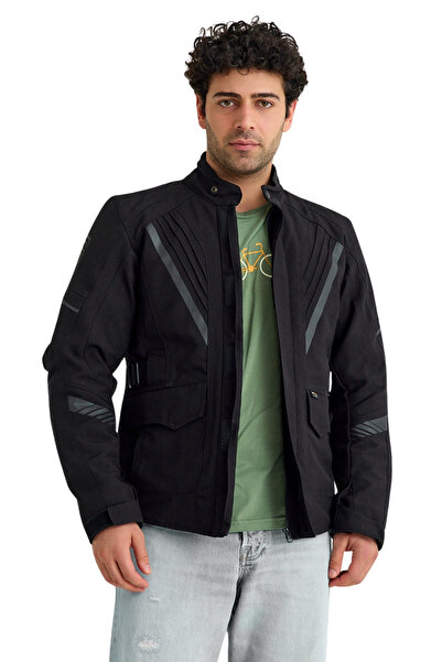 Scudo Alaska Oxford Siyah Kışlık Erkek Motosiklet Ceketi