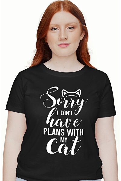 StoryGift Romania Tricou Femei pentru iubitorii de pisici cu textul "Sorry, I...