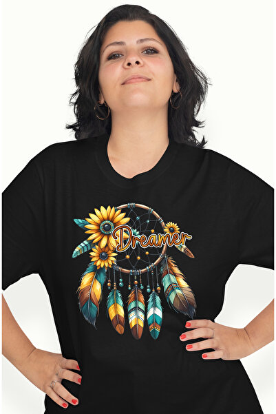 StoryGift Romania Tricou Femei cu mesajul "Dreamer", floarea-soarelui, visato...