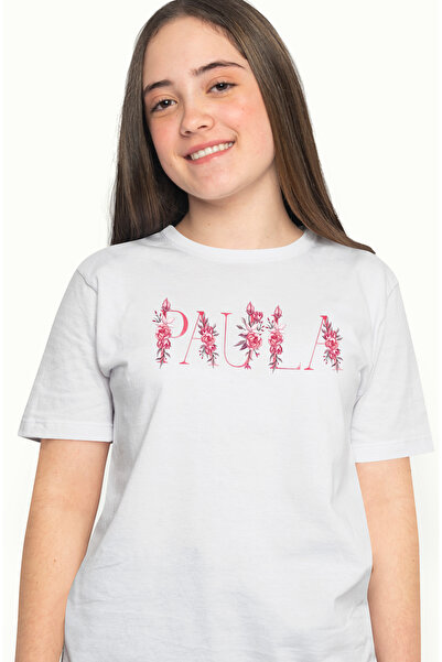 StoryGift Romania Tricou Femei Cu Numele Paula, Floral, Colorat, Creativ, Fru...