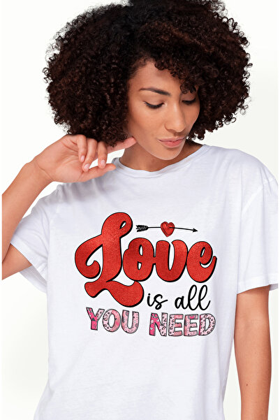 StoryGift Romania Tricou Femei cu mesajul "Love is all you need", iubirea e t...