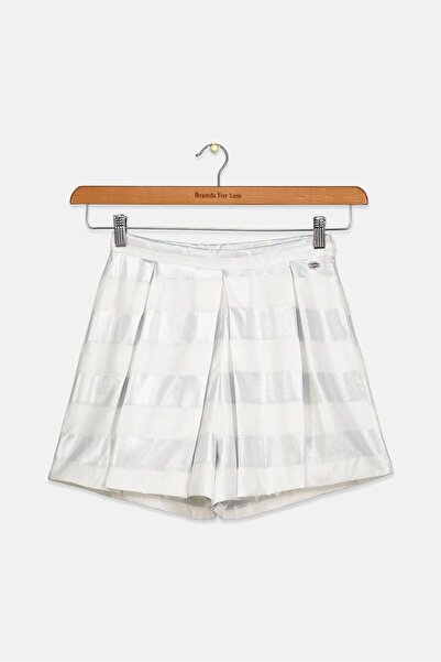 Byblos Kids Girl Metallic Stripe Pull On Shorts, Multicolor