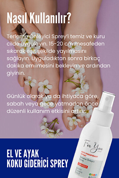 For You Gold El Ayak Ve Koltuk Altı Terleme Önleyici Sprey-ter Spreyi 100 ml