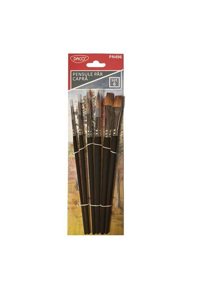 daço Set Of 6 Daco Goat Hair Brushes