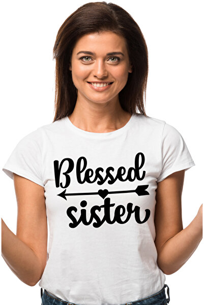 StoryGift Romania Tricou Femei cu inimioara pentru o surioara binecuvantata -...