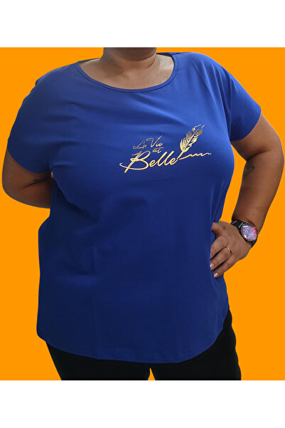 Barato Γυναικείο μπλουζάκι με στάμπα από βαμβακερό ύφασμα μεγάλου μεγέθους