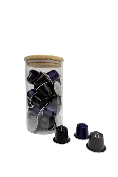 Nespresso Italiana Series Capsule Coffee (Arpeggio - Roma - Rıstretto) 30 Pieces + Glass Storage Box Gift