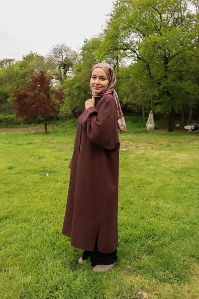 ilmek 25996 Women's Modal Fabric Draped Fit Poncho Shirt