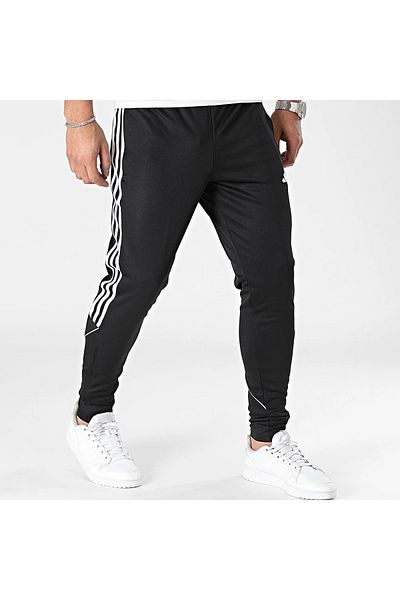 adidas Pantaloni de trening negri pentru bărbați, potriviti pentru utilizare zilnică și antrenament