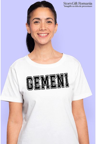 StoryGift Romania Tricou Femei Gemeni, Mesaj Motivational, Text Inspirational, Self Care, Cu Impr Wht_l