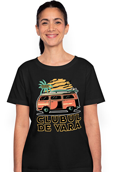StoryGift Romania Tricou Femei Clubul de Vara caravana calatorie vacanta fami...
