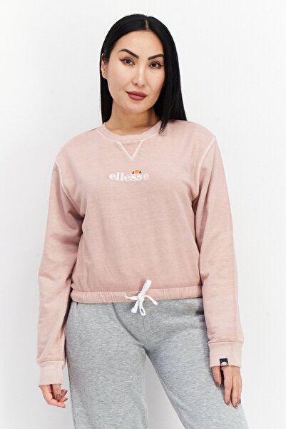 Ellesse Women Sportswear Fit Embroidered Logo Outdoor Sweatshirt, Pink