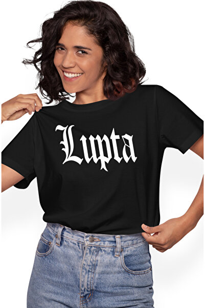 StoryGift Romania Tricou Femei Lupta, Mesaj Motivational, Cuvant, Text Inspir...