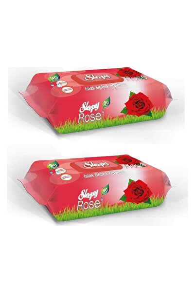 Sleepy مناشف مبللة معطرة بالورد 90 قطعة × 2