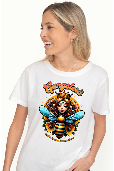 StoryGift Romania Tricou Femei gangstera banii in buzunar lumea la picioare c...