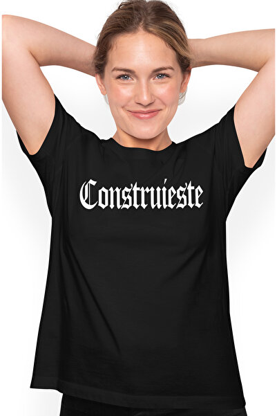 StoryGift Romania Tricou Femei Construieste, Mesaj Motivational, Cuvant, Text...
