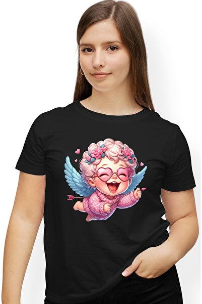 StoryGift Romania Tricou Femei cu un pinguin fericit, ilustratie, baloane in ...