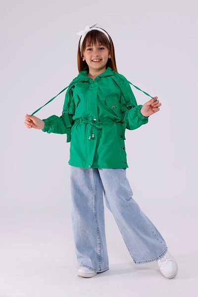 HAUSEkids 4-16 Years Lina Rules Water Repellent Girl's Raincoat-Benetton Green