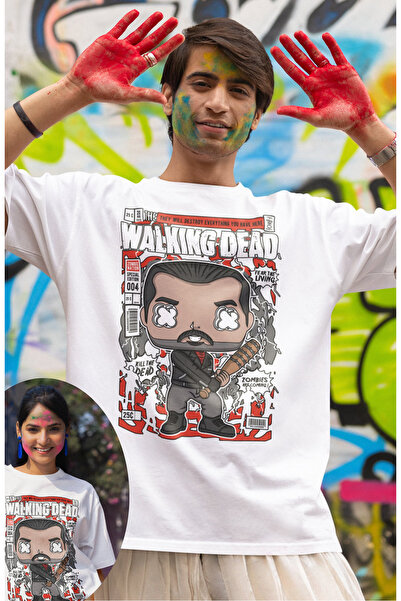 Fuddy Moda Minijaturna majica Walking Dead Štampano, muško-ženska WD serija Š...