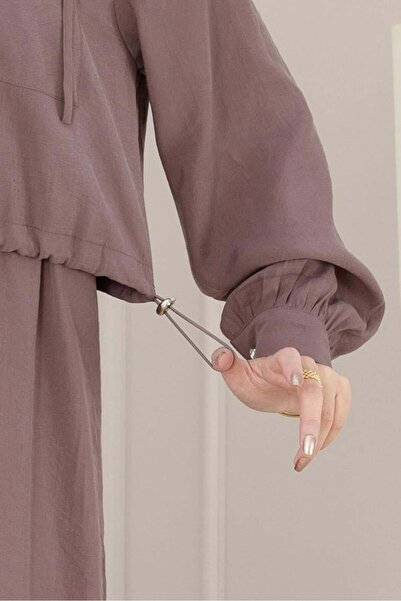 Sevitli Φόρεμα Ela με λεπτομέρεια τσέπης και τσέπες-τριαντάφυλλο ξερό