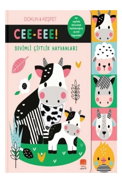 Uçan Fil Yayınları Dokun & Keşfet Sevimli Çiftlik Hayvanları Kolektif Kitabı 10 Sayfa Uçan Fil Yayınları