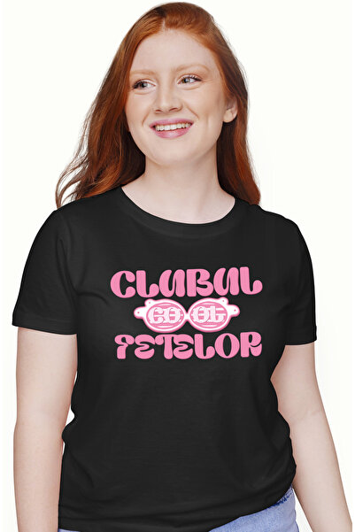 StoryGift Romania Tricou Femei Clubul Fetelor Cool ochelari de soare roz cu i...