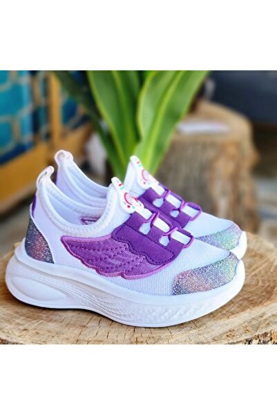 Pandalina kız çocuk ORTOPEDİK spor ayakkabı hologram parlak simli Phylon (hafif) sneaker