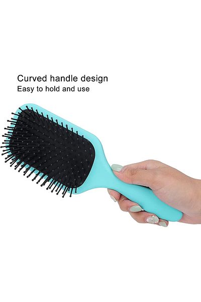 LA PERLA TECH Styling Air Cushion Comb, Less Tugging Pliable Round Comb Teeth Detangling Hairbrush Soft Touch