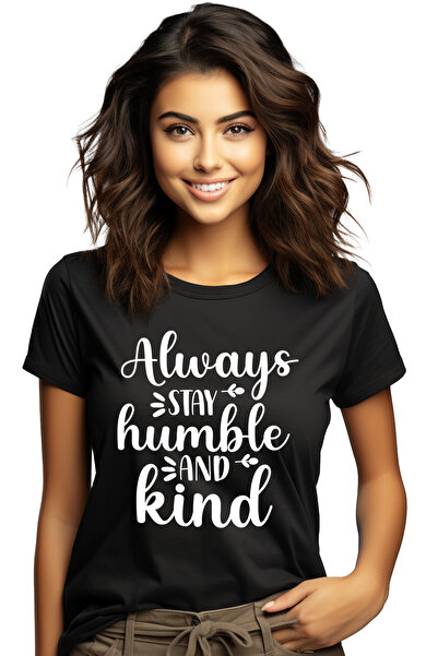 StoryGift Romania Tricou Femei cu mesaj motivational in engleza "Alway stay h...