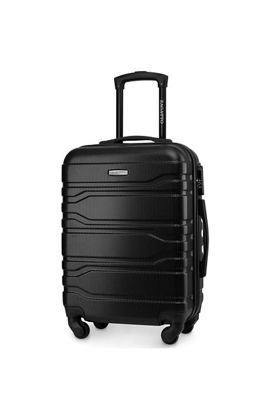 zagatto ® Troler de cabină Zg503 C, 35l, 55x40x20 cm, negru, 4 roți la 360°, compatibil cu Ryanair/Wizz Air