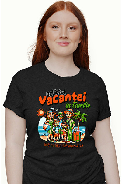 StoryGift Romania Tricou Femei Deliciul Vacantei în Familie iubirea copii par...