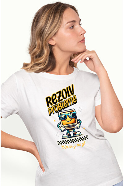 StoryGift Romania Tricou Femei calculator vesel programator Text Rezolv probl...