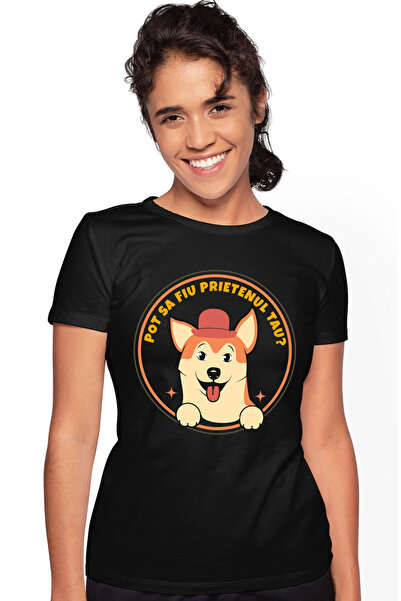 StoryGift Romania Tricou Femei Caine pot sa fiu prietenul tau iubitorii de an...