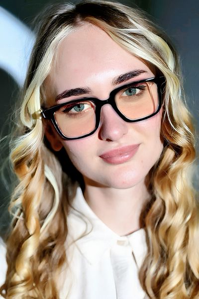 Eyesofia Unisex Vintage Blue Block Glasses
