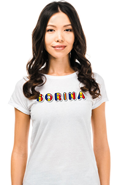 StoryGift Romania Tricou Femei Cu Numele Sorina, Romania, Suporter, Steagul Romaniei, Patriot, cu WHT_XS