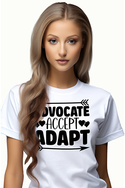 StoryGift Romania Tricou Femei cu inimioare si mesajul "Advocate, accept, ada...